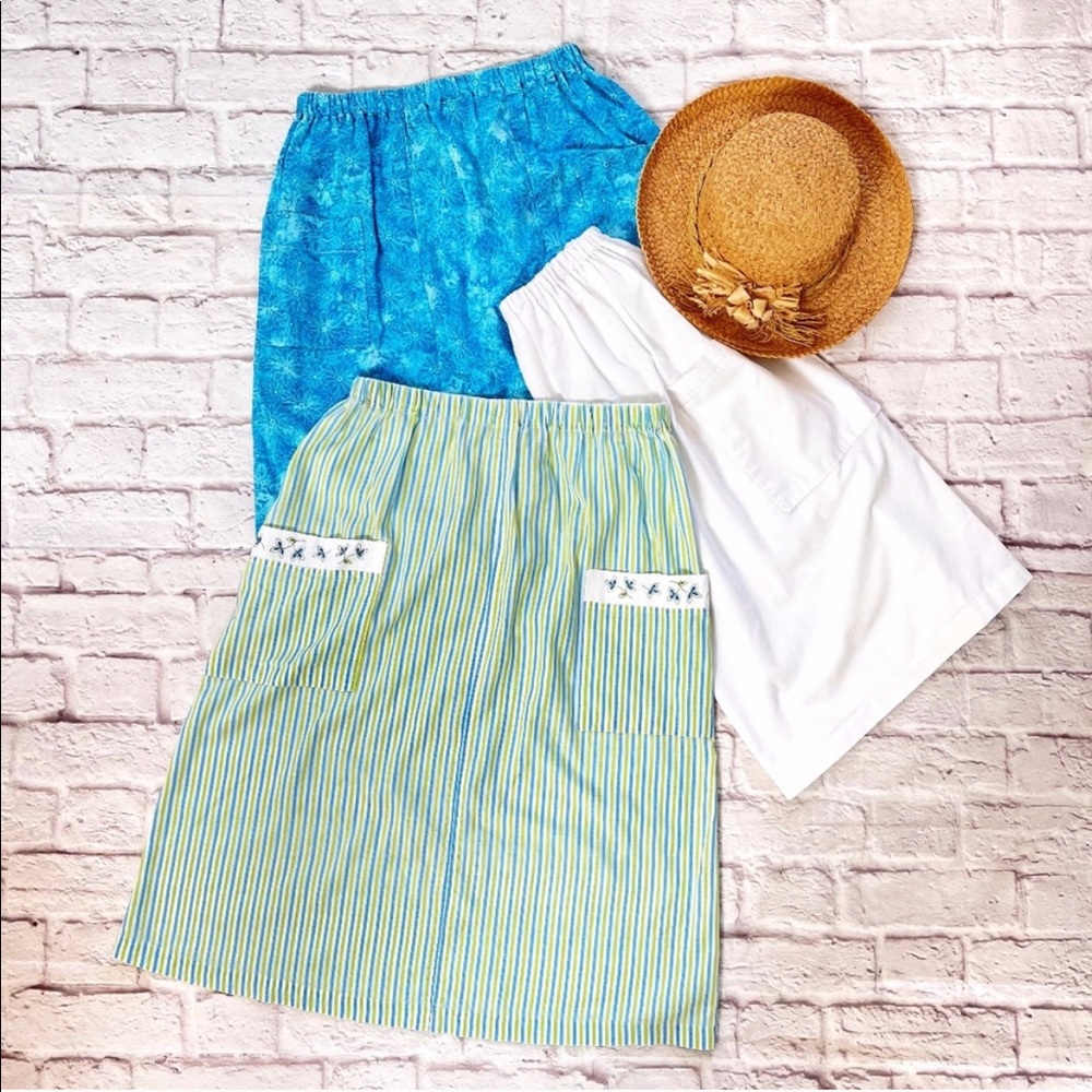 Set of 3 Handmade Midi Skirts with Pockets